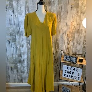 Cecilia Nathal mustard color Mumu dress. Size XXL